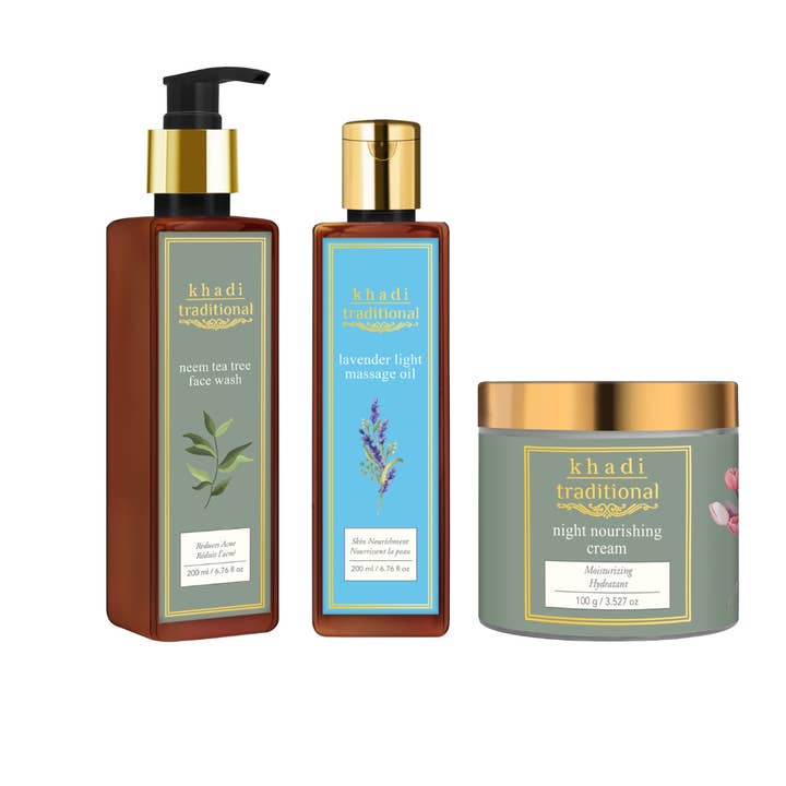 Khadi Traditional Night Care Ritual Set for wholesale by Kalaa Inc.