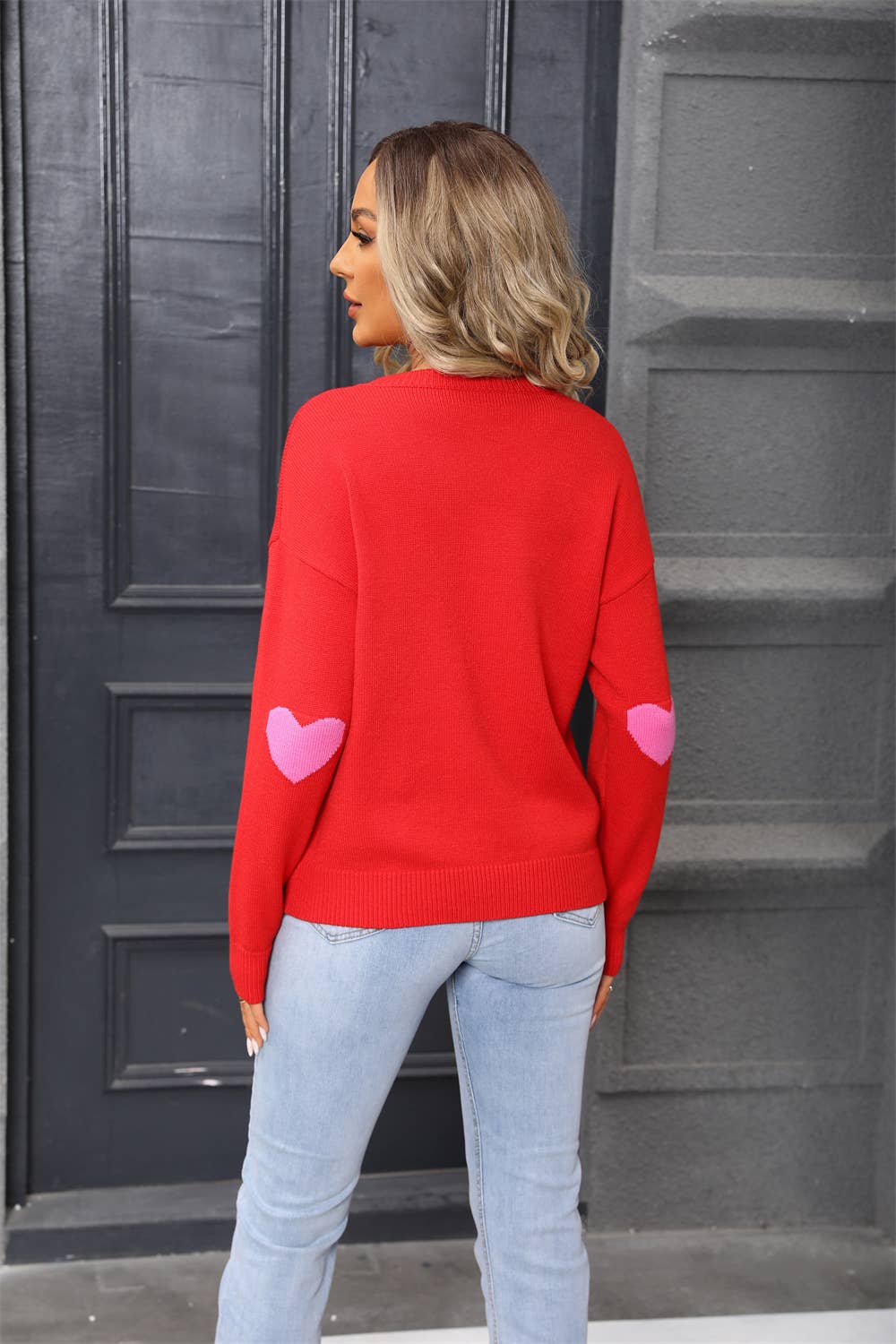 Hope & Sunshine - Wholesale Knit Sweater - Women's - Valentine's Heart Pullover Sweater14