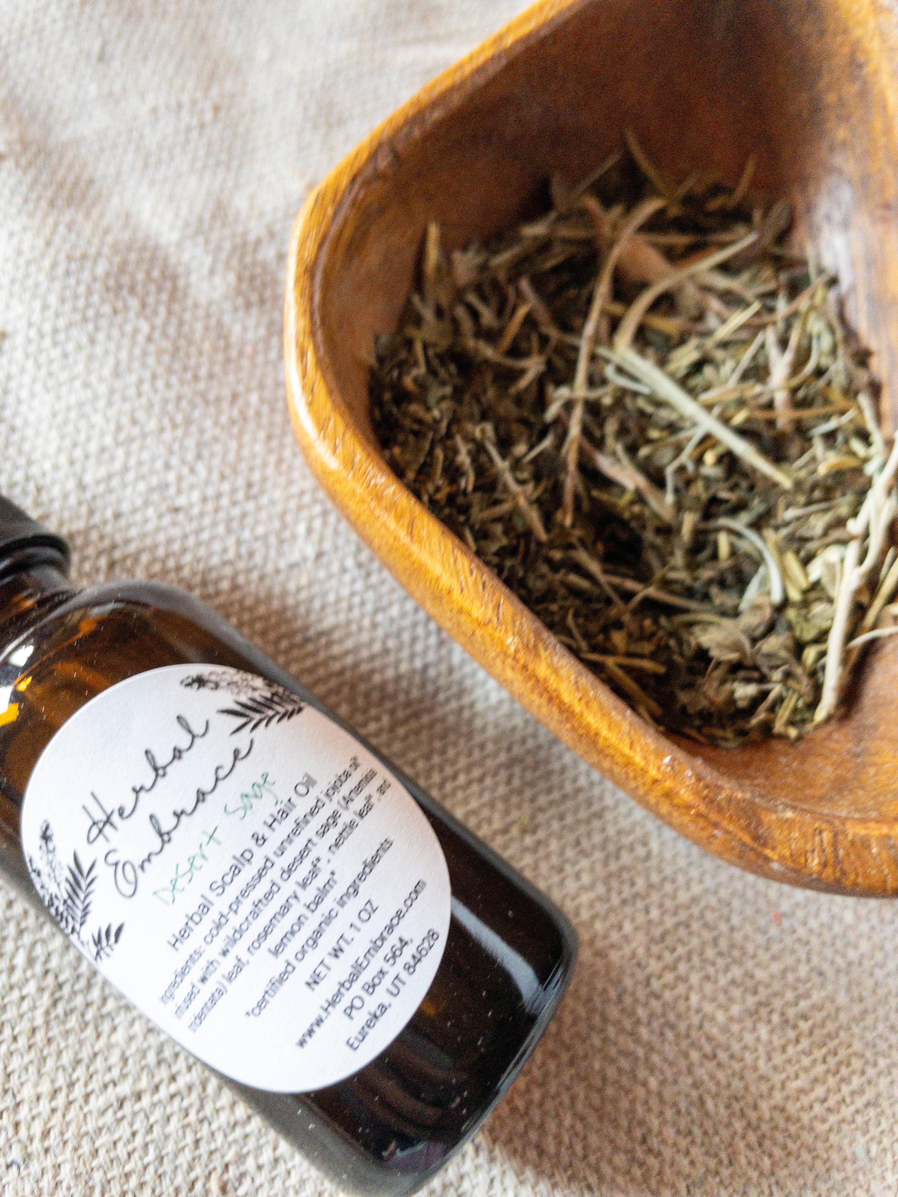 Herbal Embrace - Wholesale Hair Oil - Desert Sage Herbal Infused Oil for Scalp, Hair, & Beard3