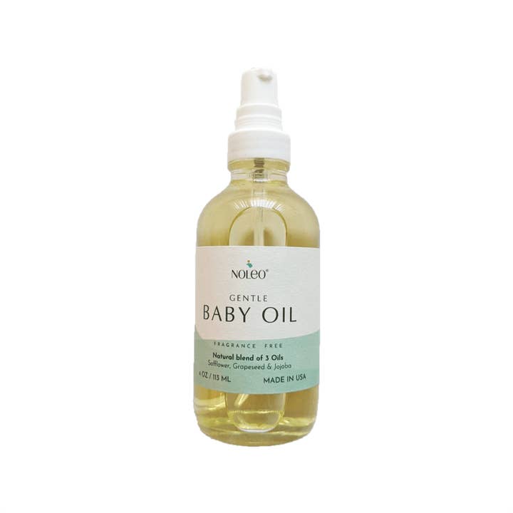NOLEO Gentle Baby Oil – Natural Massage Oil for Babies | Soothes, Relaxes & Nourishes Delicate Skin | 4oz Glass Bottle for wholesale by NOLEO