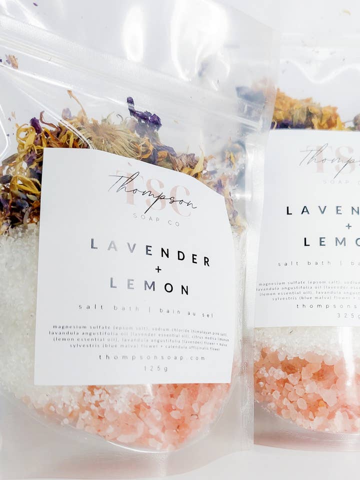 Lavender + Lemon Soak for wholesale by Thompson Soap Co