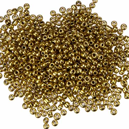 EHAWA - Wholesale Beads - 450g seed beads, glass, 2mm, gold