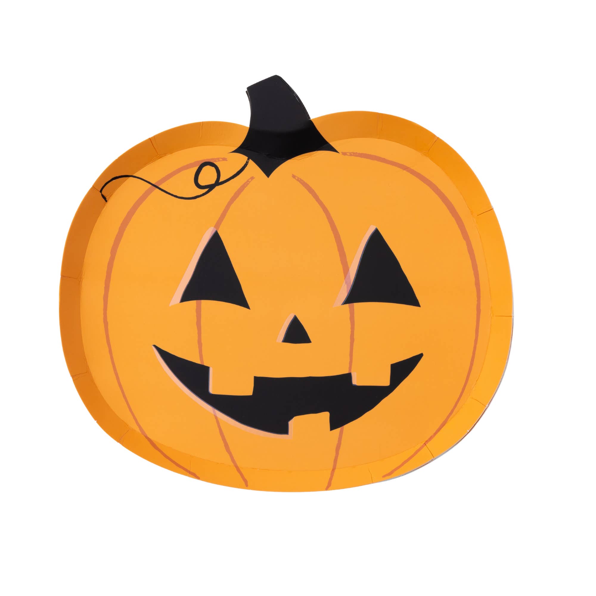 Bonjour Fête - Venta al por mayor Platos desechables - PLATOS PEQUEÑOS NARANJA JACK-O-LANTERN