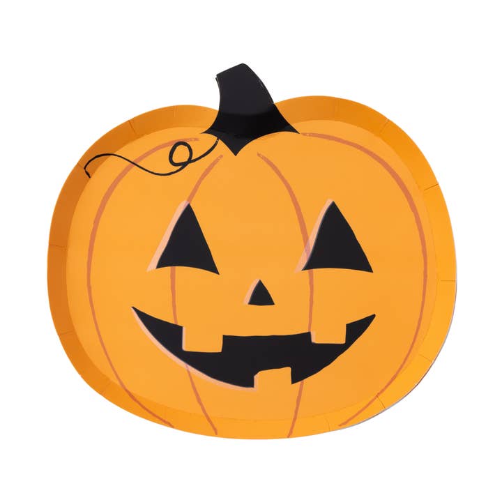 ORANGE JACK-O-LANTERN SMALL PLATES for wholesale by Bonjour Fête
