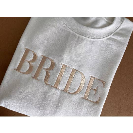 BRIDE embroidered sweatshirt | Vintage fit for wholesale by Adventure Stitches