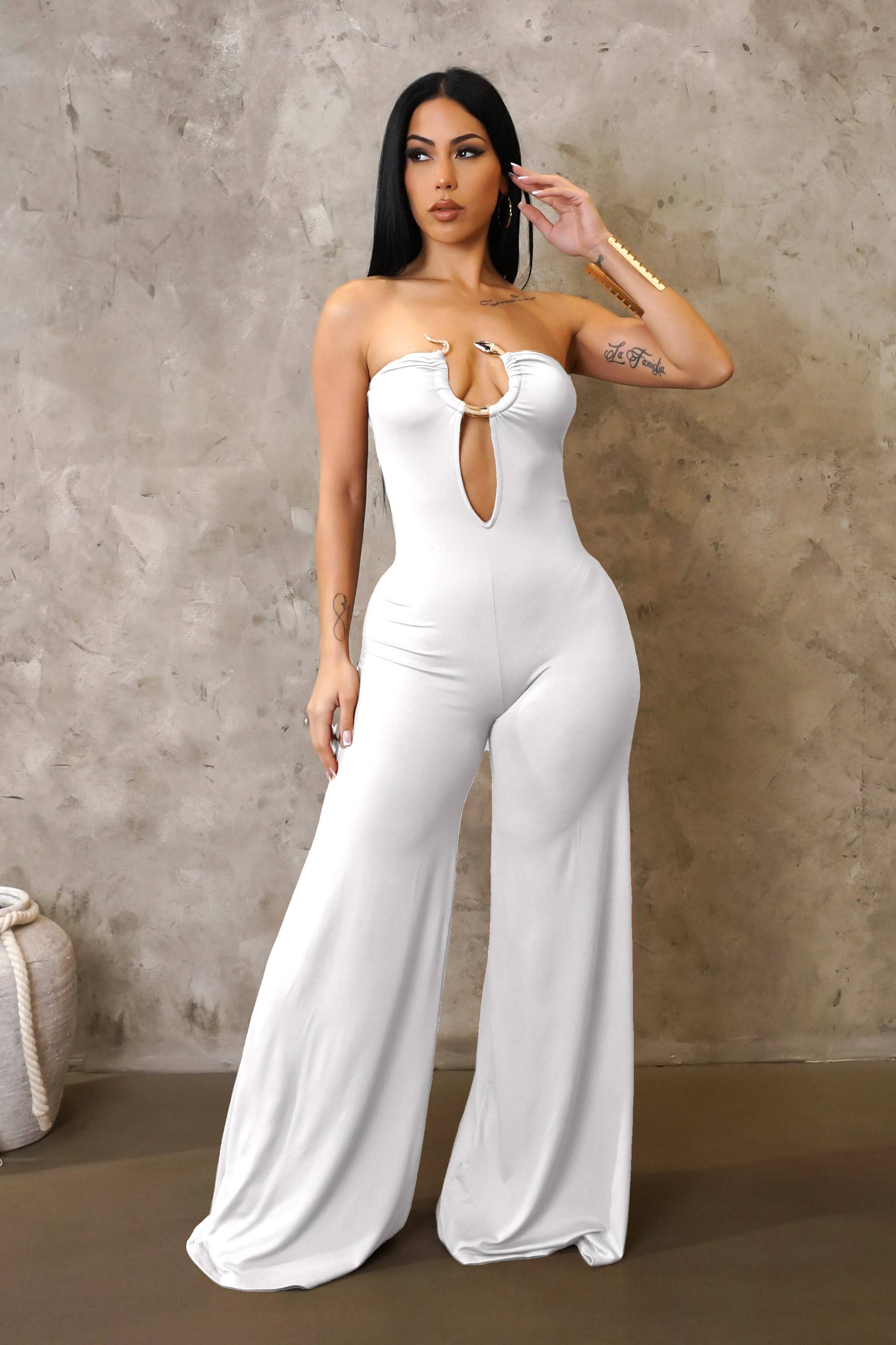 5besties inc - Wholesale Jumpsuit - Women's - STRAPLESS WIDE LEG JUMPSUITS3