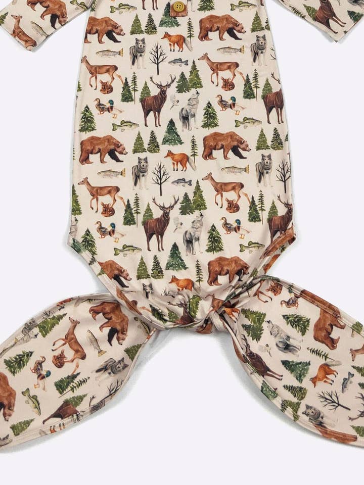 Clover Cottage - Wholesale Babygown Set - Baby - Backwoods Baby Knotted Gown2