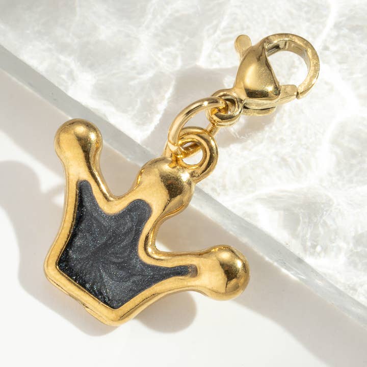 COSMOS - Wholesale Individual Charm/Pendant - Crown Pattern Pendant – Stainless Steel0