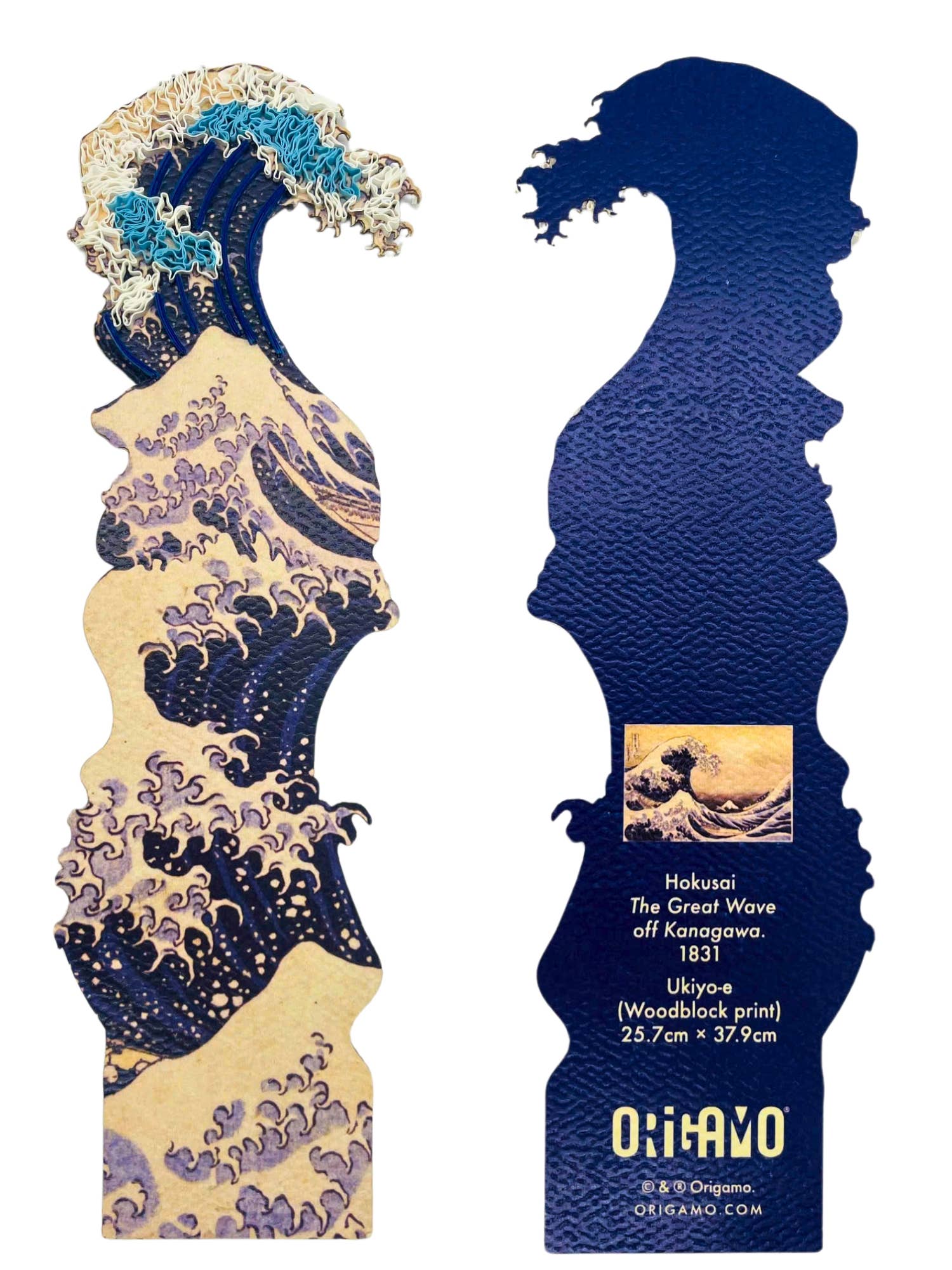 Notes & Queries, Inc. - Wholesale Bookmark - BOOKMARK THE WAVE HOKUSAI QUILLING ORIGAMO0
