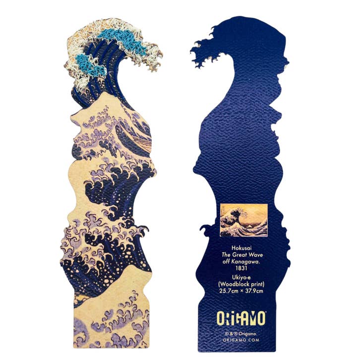 Notes & Queries, Inc. - Wholesale Bookmark - BOOKMARK THE WAVE HOKUSAI QUILLING ORIGAMO