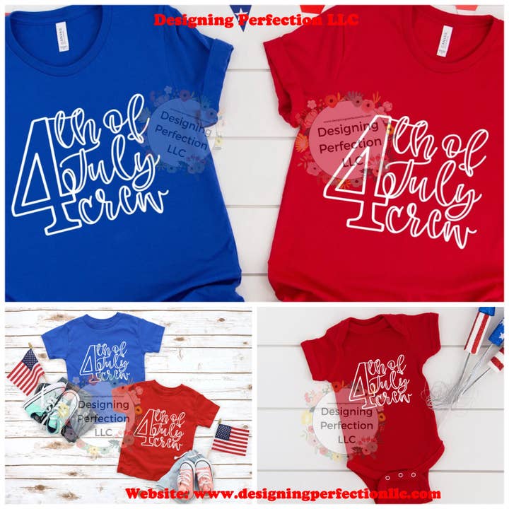 4 de julho Tripulação- JUVENTUDE (15) por atacado de Designing Perfection LLC