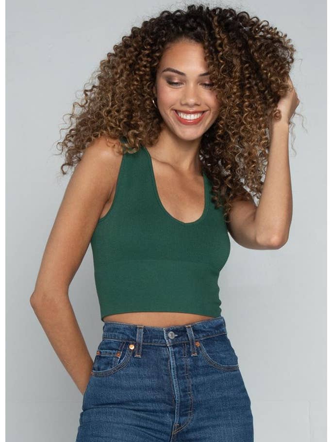 C'est Moi Clothing Co – wholesale Knit top – Women's – Bamboo Deep V Rib Top- CEBT100213