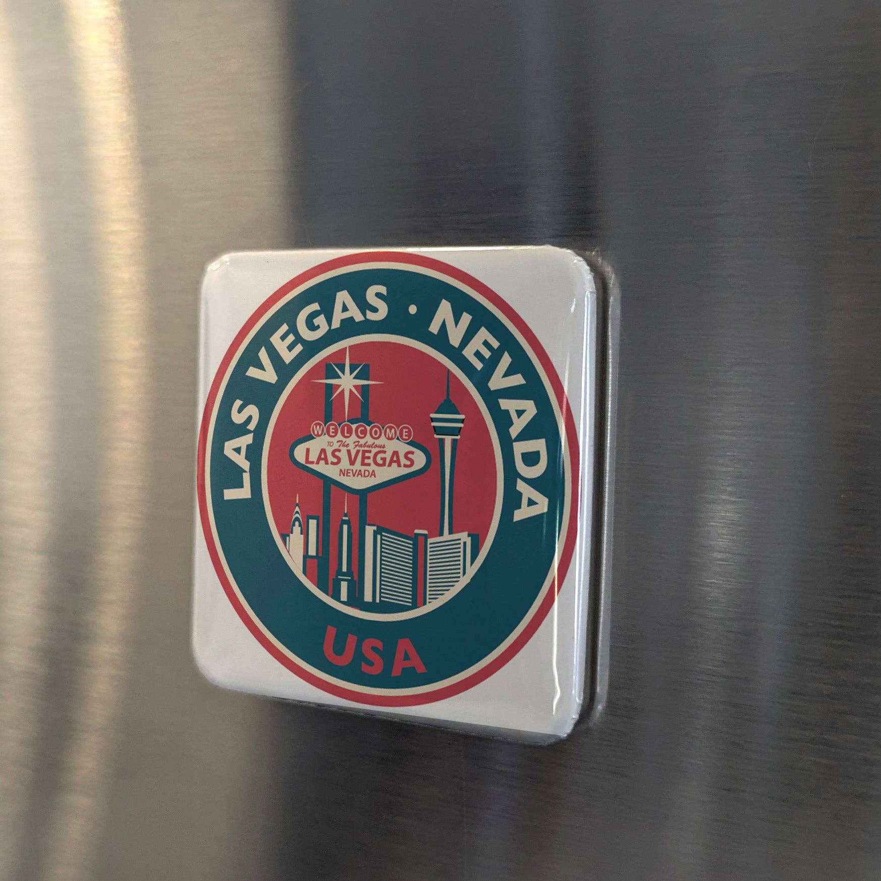 PhiloPerse – wholesale Magnet – Las Vegas Stamp Fridge Magnet1
