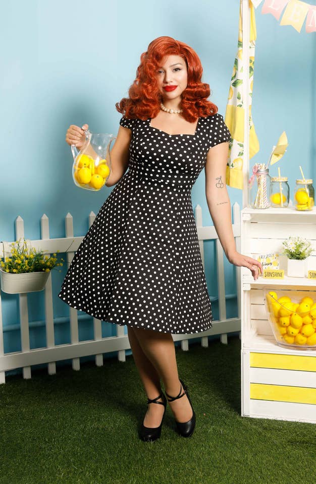 Dolly & Dotty - Wholesale Dress - Women's - Claudia Flirty Fifties Style Dress in Black4