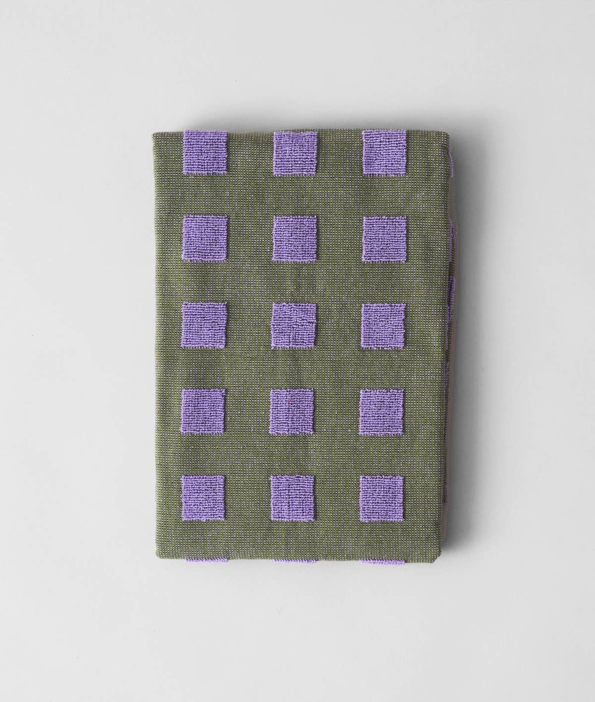 Wrap (US duties paid) – wholesale Tea towel – Squares Woven Terry Tea Towel – Olive/Lilac5