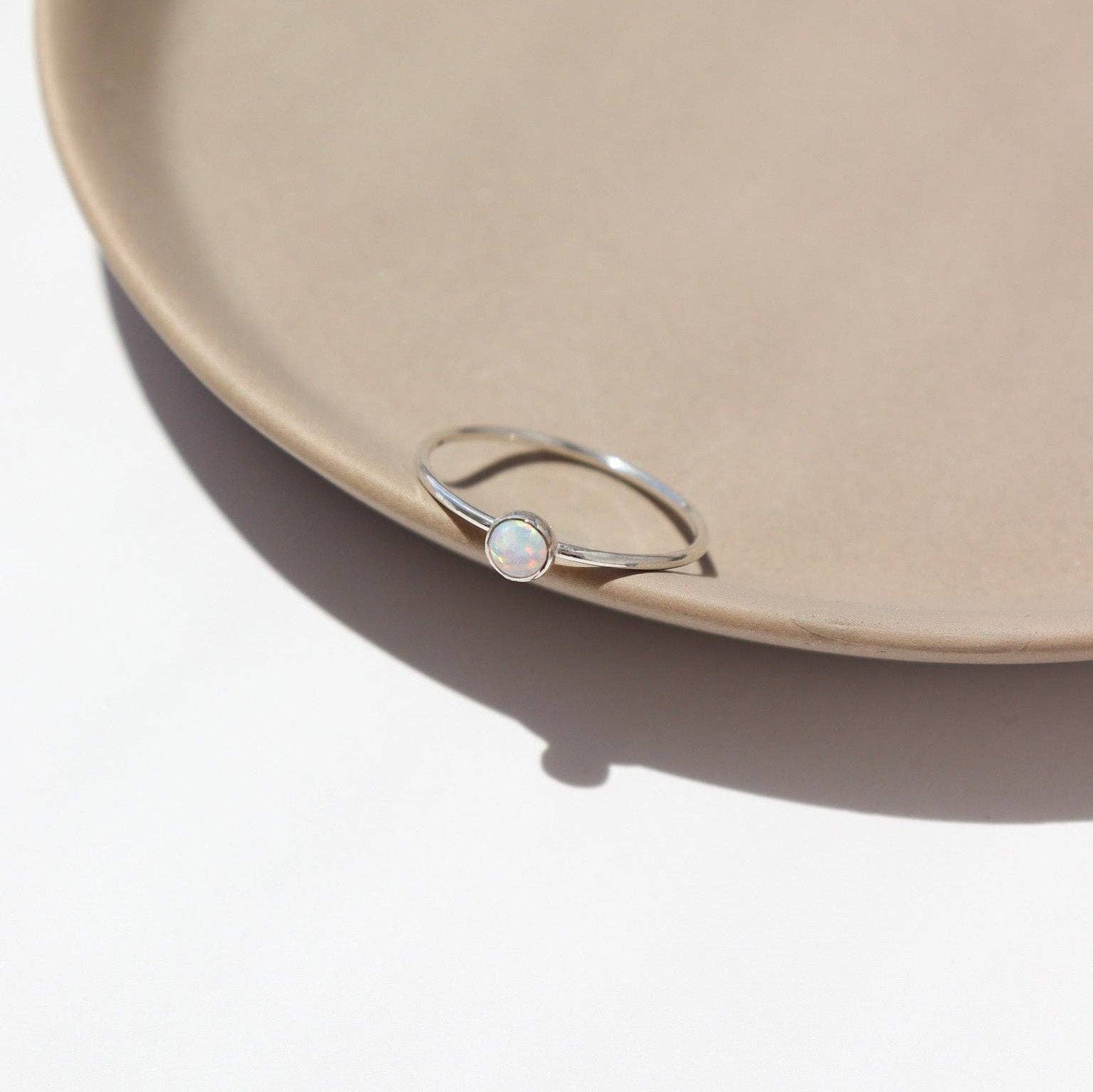 Token Jewelry - Wholesale Single Stone/Solitaire Ring - Opal 4mm Ring3