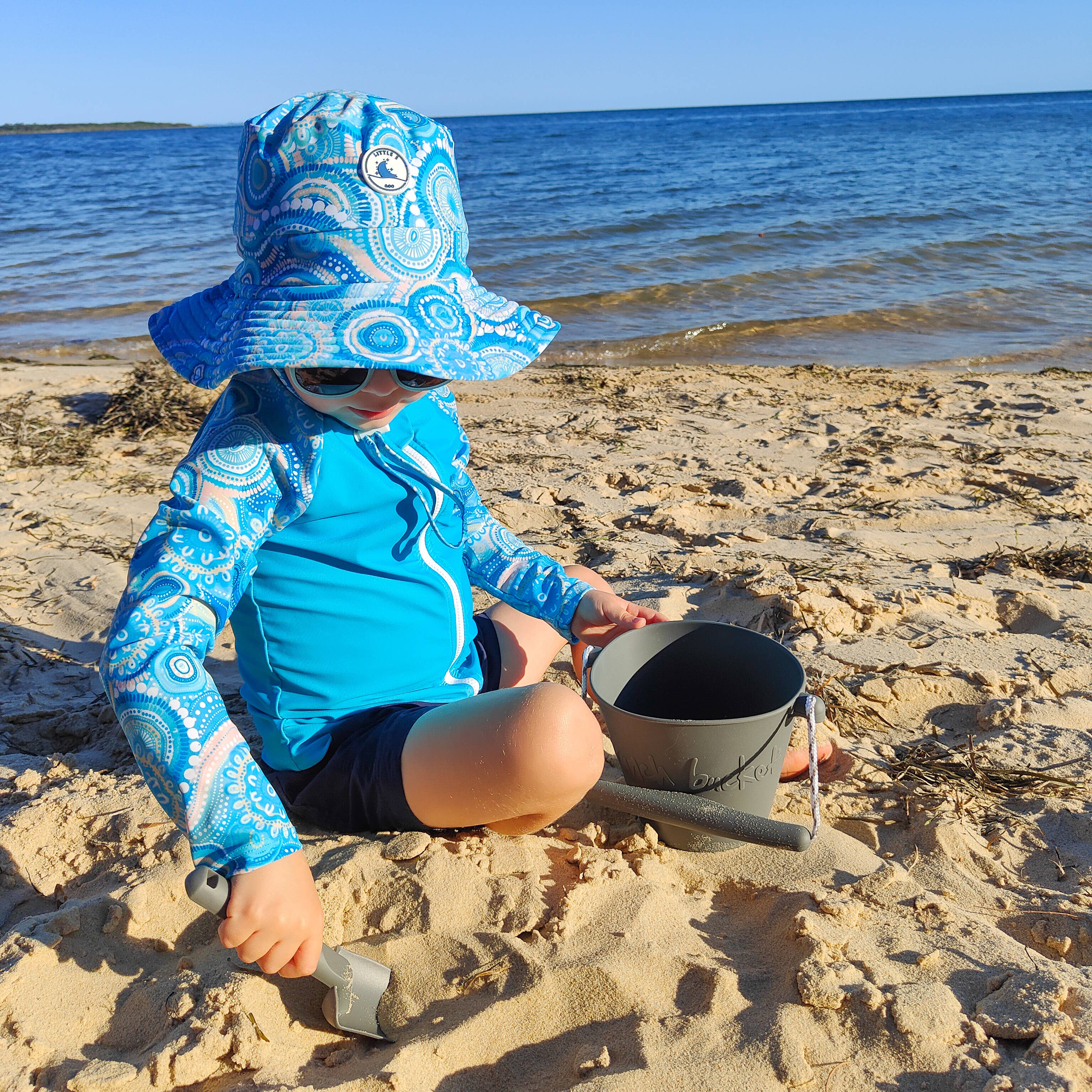 Little E & Co - Wholesale Sun Hat - Kids - REVERSIBLE SWIM HAT ~ CALLED HOME TO THE OCEAN1