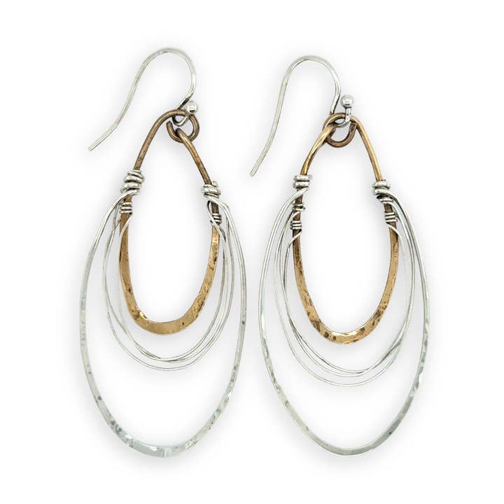 Brincos de Argola Oval em Estilo Rádio E71059 por atacado de Art by any Means Jewelry