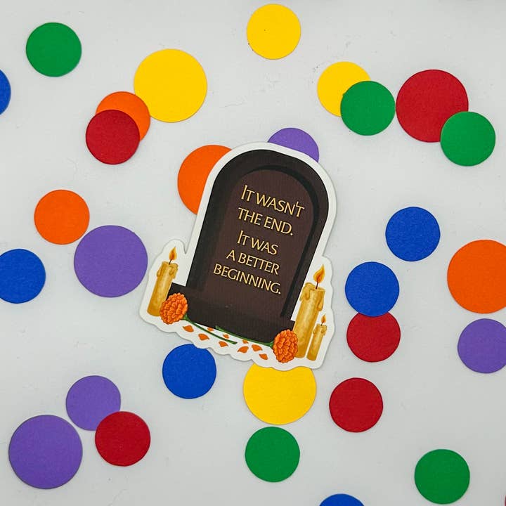 Cemetery Boys Inspired Matter Waterproof Sticker for wholesale by The Rainbow Bookshelf