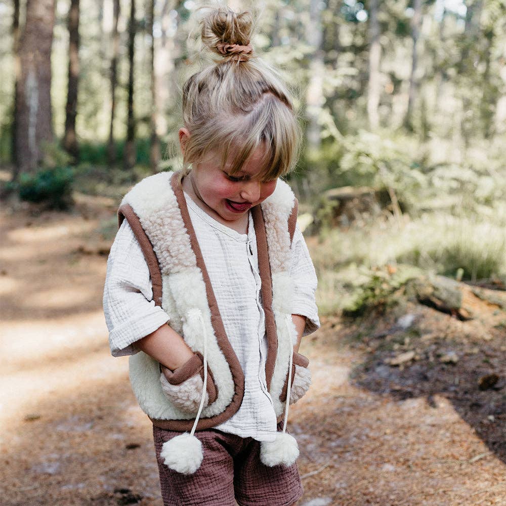 Moonrise - Wholesale Outerwear Vest - Kids - Kids Vest Wool Multi Pompom4