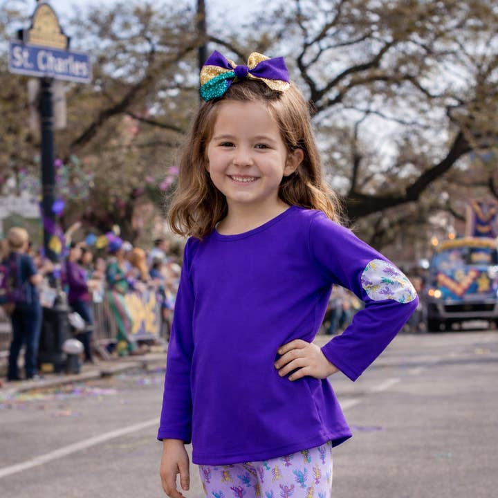 Mardi Gras Crawfish Print Top and Leggings Set for wholesale by Froux-Froux Frog