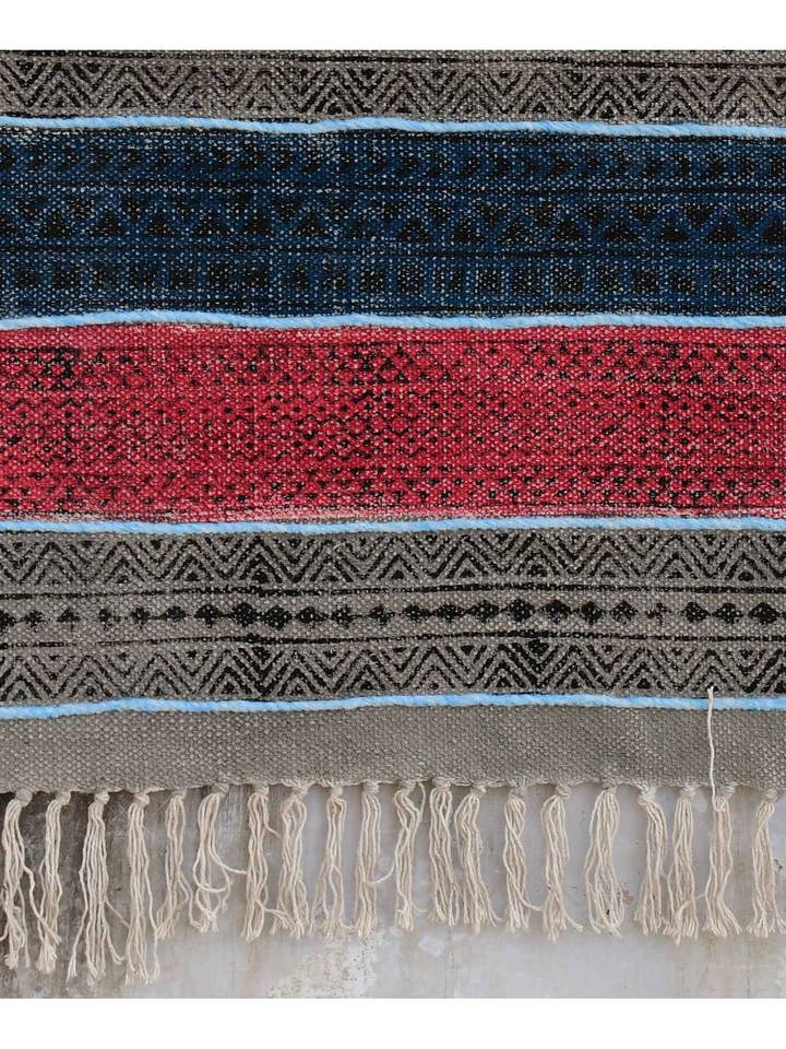 Zaina Handmade Cotton Area Rug 4'x6' for wholesale by CQC LA