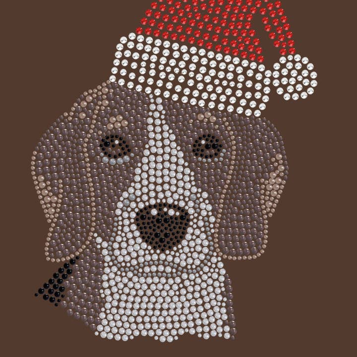 Beagle met kerstmuts - t-shirt voor dames voor wholesale door Dog in the Closet