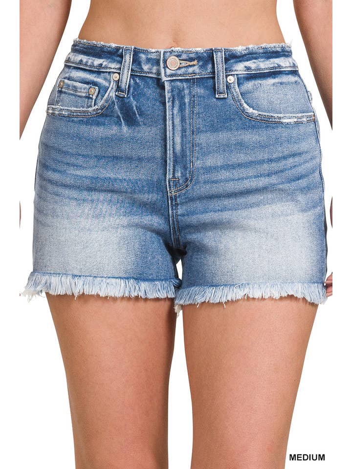 42POPS - Wholesale Shorts - Women's - ', Frayed Hem Denim Shorts