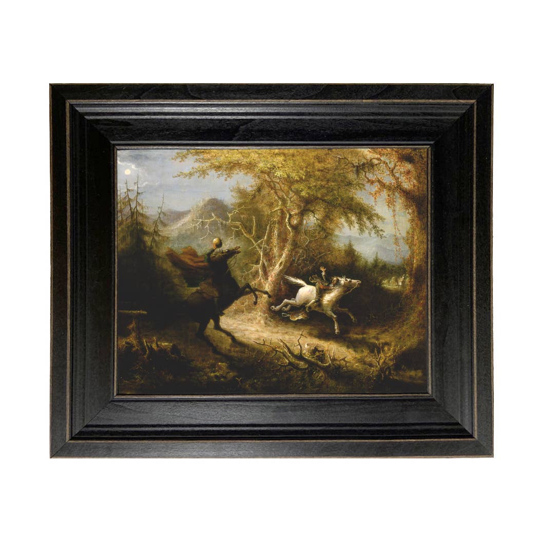 Madison Bay Co. - Historical Home Decor Reproductions - Wholesale Schilderen/Tekenen - Schilderijafdruk van de Ruiter zonder Hoofd die Ichabod Crane Achtervolgt25