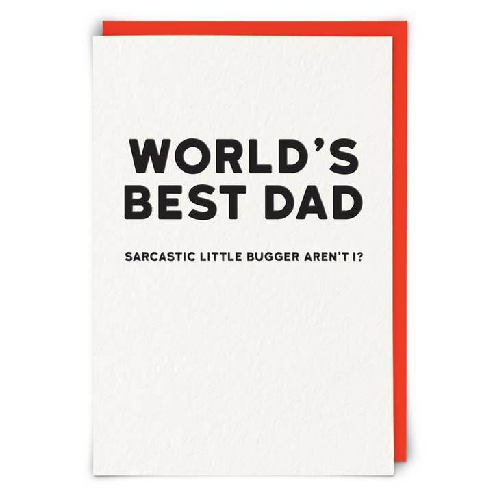 Biglietto d'auguri per il miglior papà per la vendita all'ingrosso da parte di Redback Cards UK