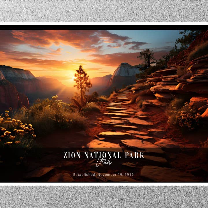 Zion Sunrise National Park Sticker for wholesale by GraffMerch.com