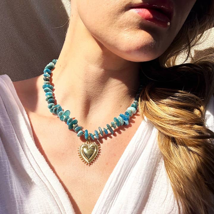 The Silver Wren - Wholesale Pendant/Charm Necklace - Grace Heart Beaded Necklace1