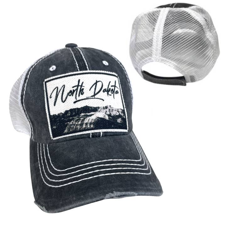 dkhandmade - Wholesale Ponytail Cap - Women's - NORTH DAKOTA BADLANDS HATS10