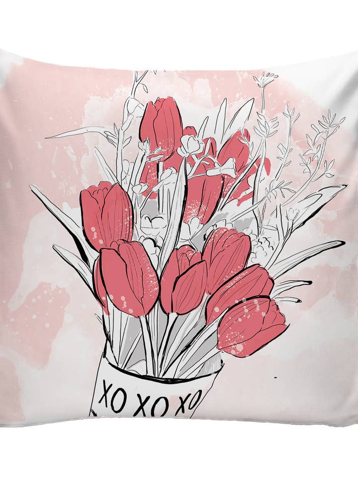 Copricuscino tulipan per la vendita all'ingrosso da parte di Alison Gordon Studio