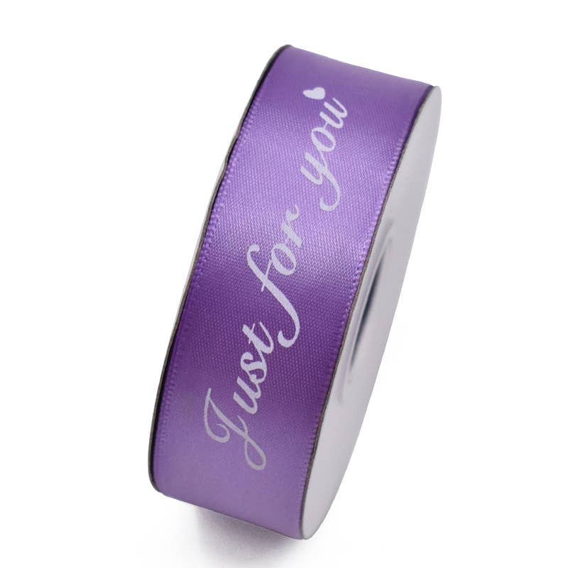 ByHome - Vente Ruban – emballage cadeau - Ruban cadeau large en polyester de 1,0 po x 22 mètres, JUST FOR YOU14