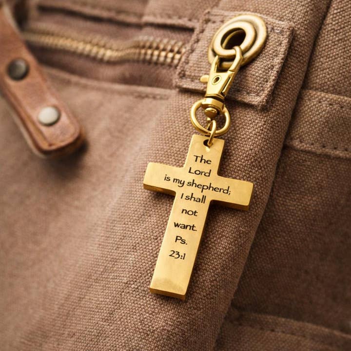 The Lord Is My Shepherd Ps 23 1 Gold-Plated Charm for wholesale by JKCE Designs