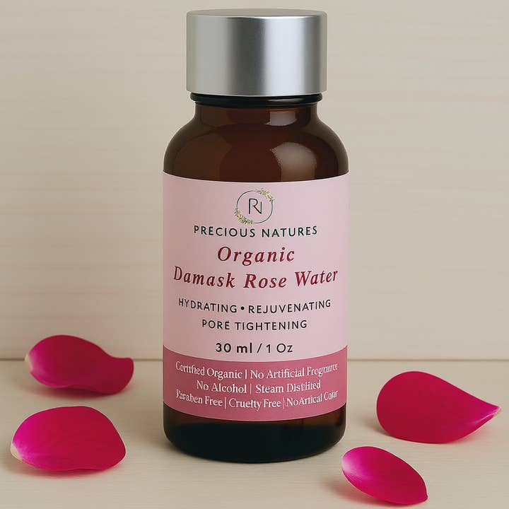 Organic Damask Rose water toner (Mini/ Travel size) for wholesale by Precious & Nature's