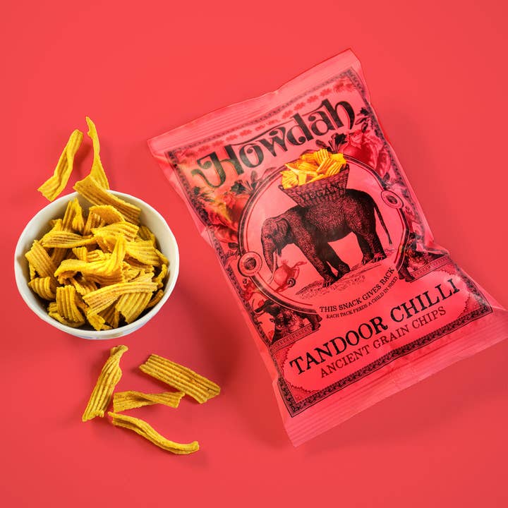 Howdah Snacks - Wholesale Chips - TANDOOR CHILLI Ancient Grain Chips7