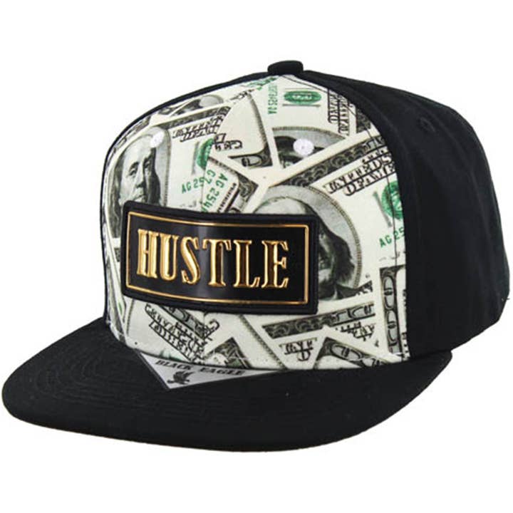 CAPPELLINO SNAPBACK CON STAMPA A DOLLARO CON DETTAGLI IN PU per la vendita all'ingrosso da parte di Zion Brand