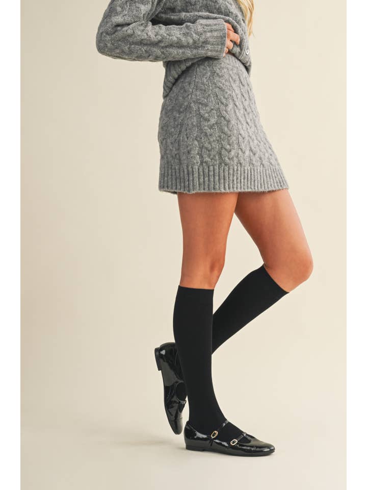 Mustard Seed - Wholesale Skirt - Women's - CABLE SWEATER SKIRT2