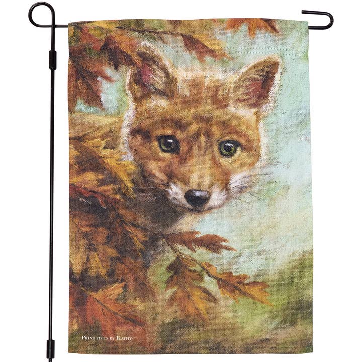Curious Fox Garden Flag for wholesale by Primitives by Kathy