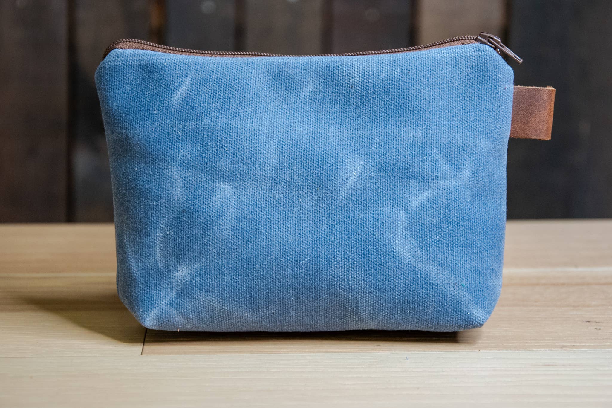 In Blue Handmade - Wholesale Pouch - Unisex - Medium Handmade Waxed Canvas Zipper Pouch5