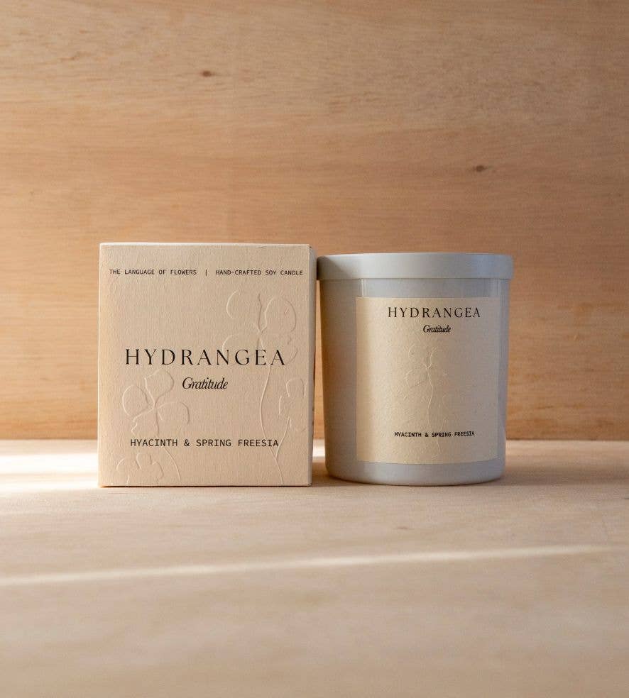Studio Sol Store - Wholesale Jar/Filled Candle - Hydrangea Candle | Gratitude