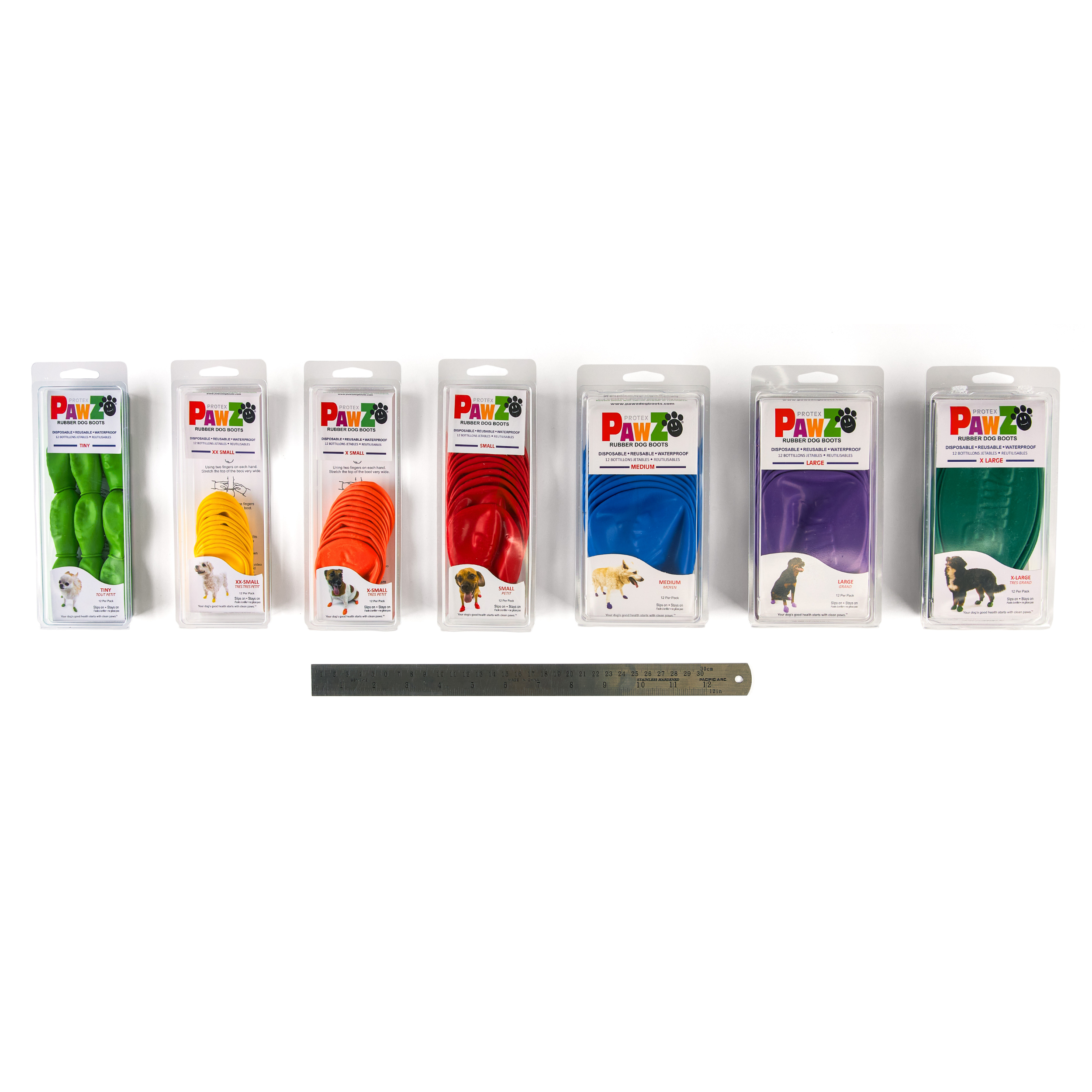 Downtown Pet Supply – wholesale Pet paw protection – PawZ Rubber Dog Boots, 12 Boots46