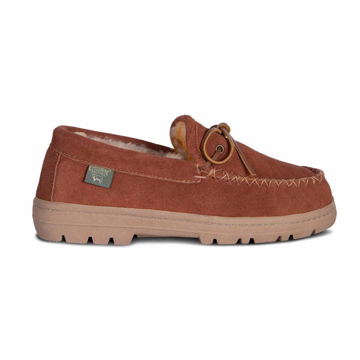Chestnut Men's Trekker Sheepskin Moccasins for wholesale on Faire