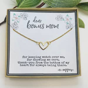 Anavia Step Mom Gift, Gift for Other Mom, Cube Necklace Jewelry Gift,  Mothers Day Gift, Birthday Gift for Her,Two Cube Necklaces with Wish Card  [1
