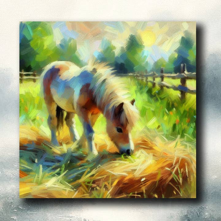 Petit aimant de réfrigérateur cheval - article bon marché de la campagne agricole pour la vente par frostedgrey