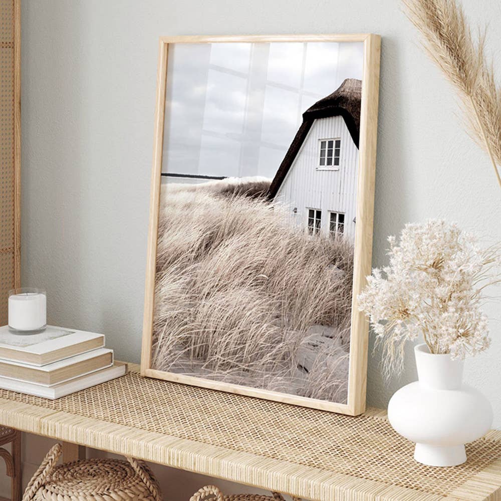 PRINT AND PROPER – wholesale Konsttryck – Coastal Boat House Barn Print. Nordic Beach Hut Väggaffisch1