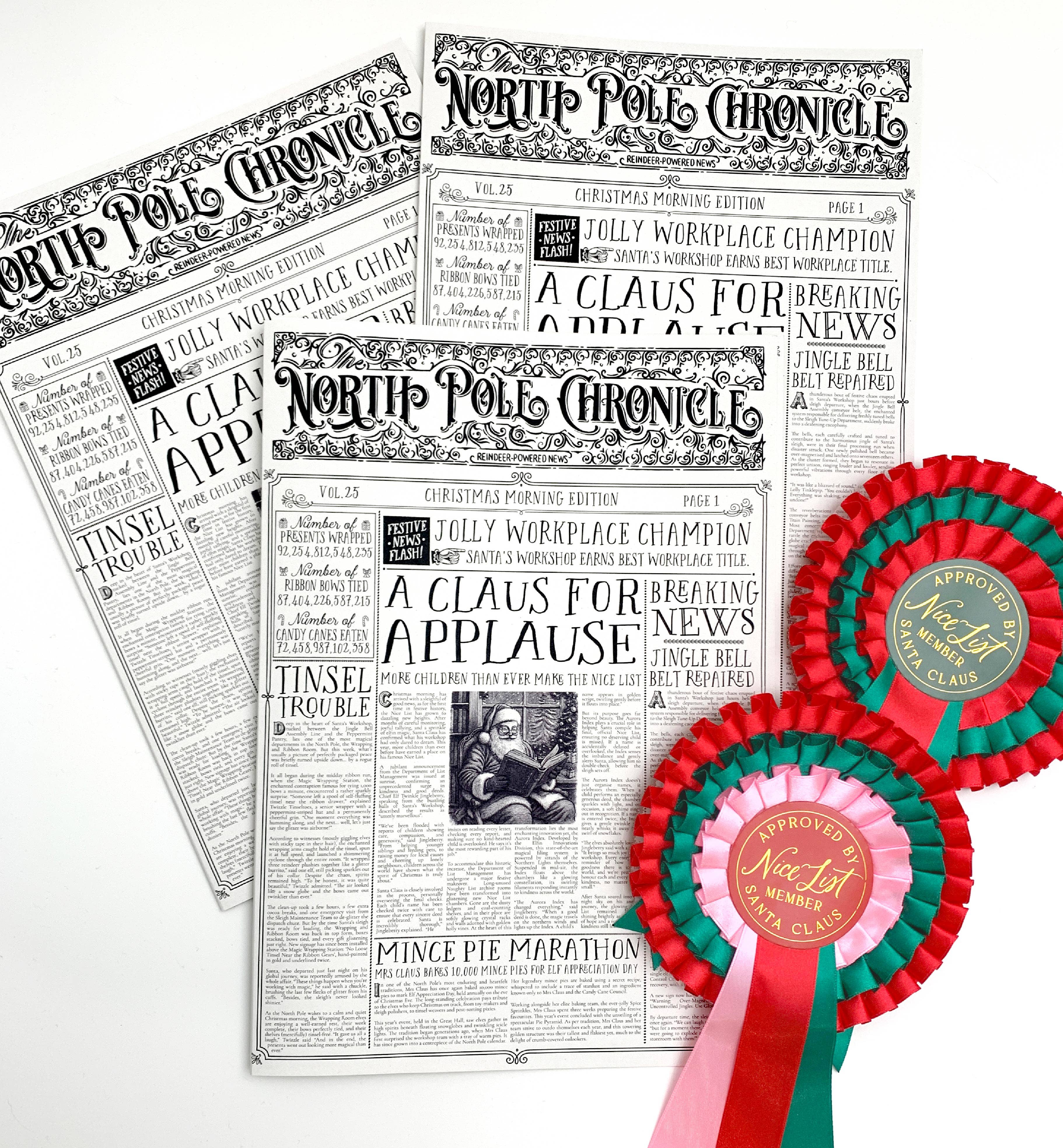 Black Bow Studio - Wholesale Coloring & Activity Book - Kids & Baby - Christmas Newspaper Activity Booklet - Set of 2 Booklets2