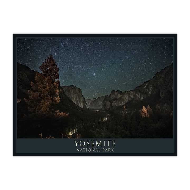 AOP-100543 A Yosemite National Park Starry Night 9x12 Print for wholesale by Art of Place